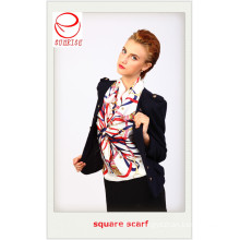 Custom Designed Logo Print Silk Scarf